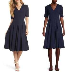 Gal Meets Glam Edith City Crepe Navy Dress